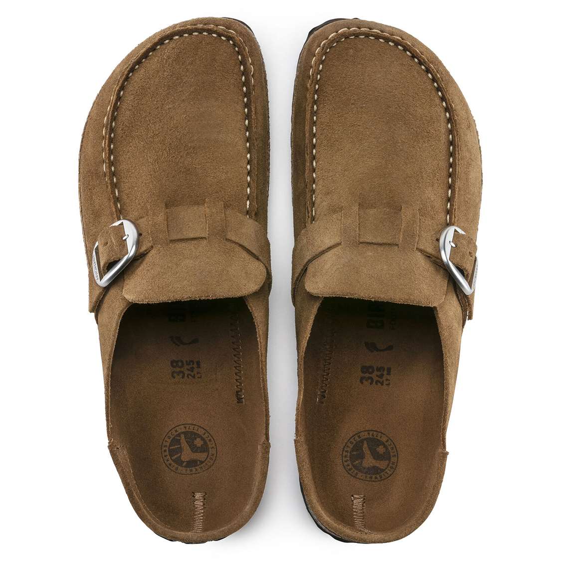 Brown Birkenstock Buckley Suede Leather Women's Clogs | 9VyJbAWzYHG