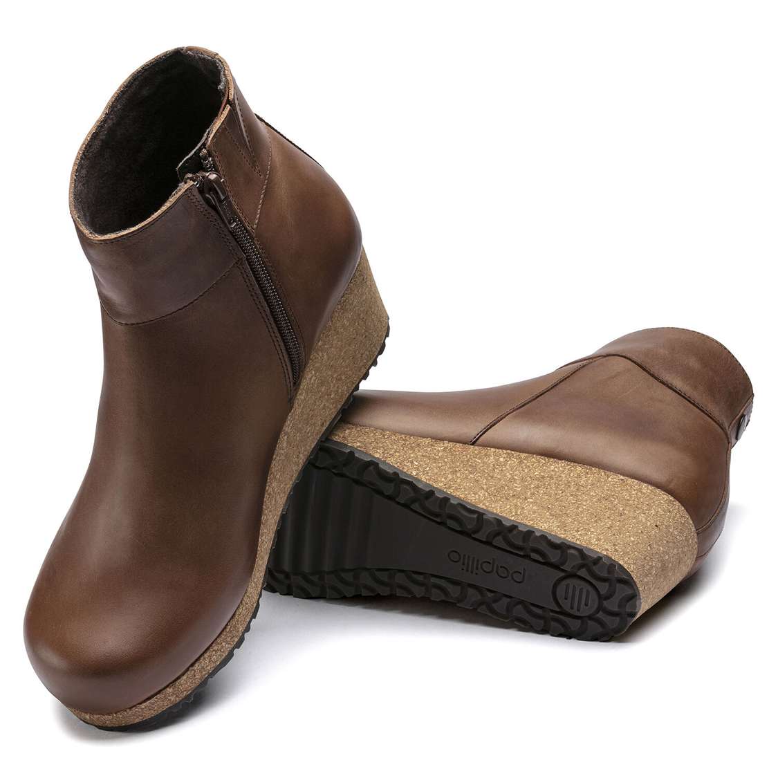 Brown Birkenstock Ebba Leather Women's Boots | 3DHUuhy8iIi