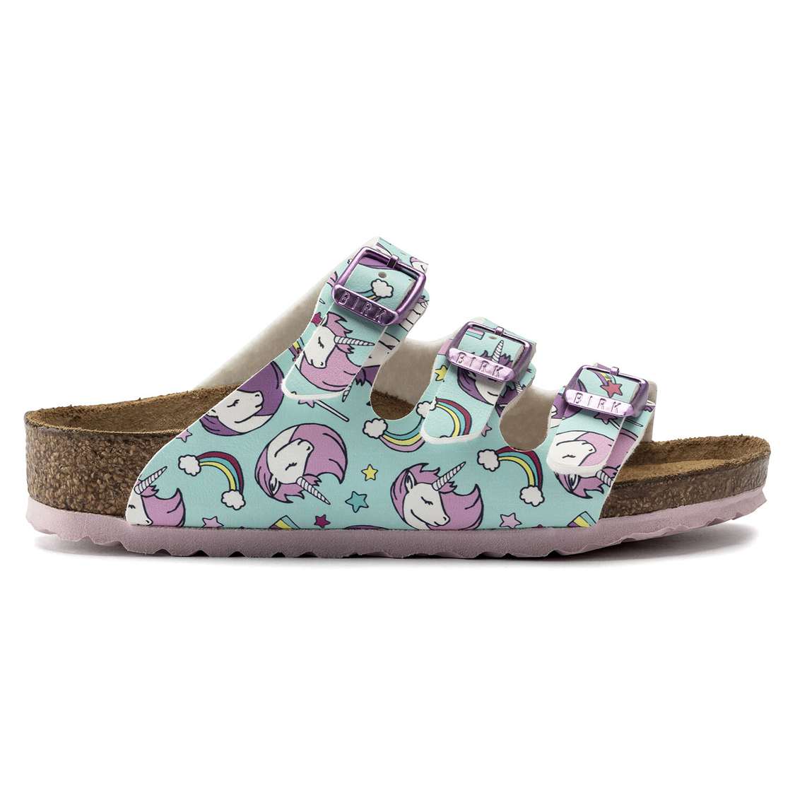 Brown Birkenstock Florida Birko-Flor Kids' Girls Sandals | cEIotUC2fey