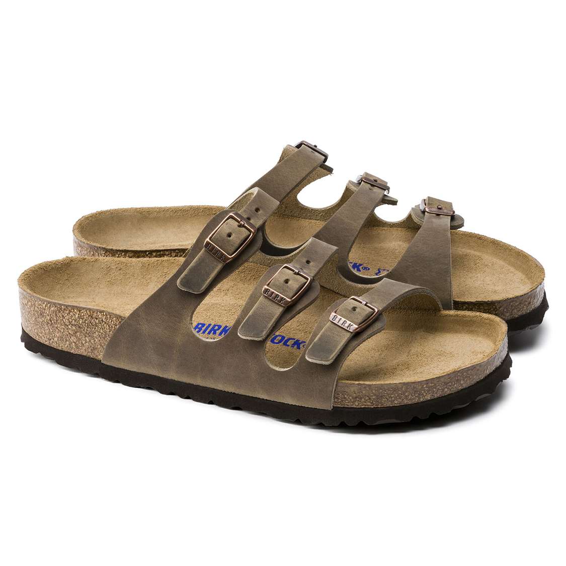 Brown Birkenstock Florida Soft Footbed Oiled Leather Women's Multi Strap Sandals | WTnZmquLp79