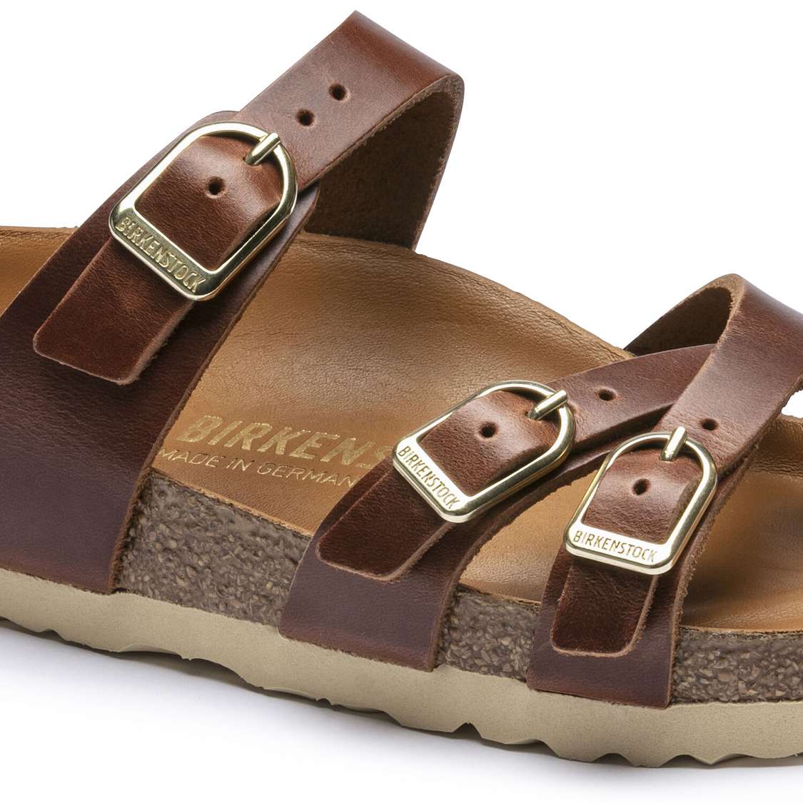 Brown Birkenstock Franca Oiled Leather Women's Multi Strap Sandals | HQlQyuBgQb9