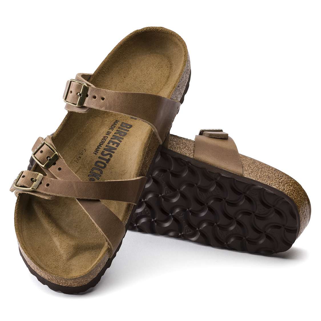 Brown Birkenstock Franca Oiled Leather Women's Multi Strap Sandals | auPNEwjRd8D