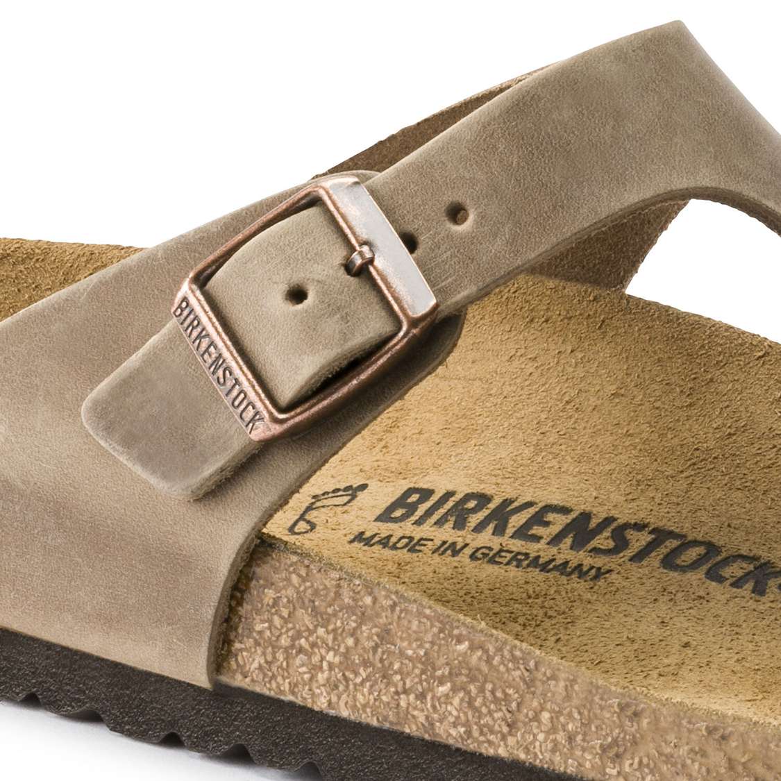 Brown Birkenstock Gizeh Oiled Leather Men's One Strap Sandals | 9PGRpvMPCpk