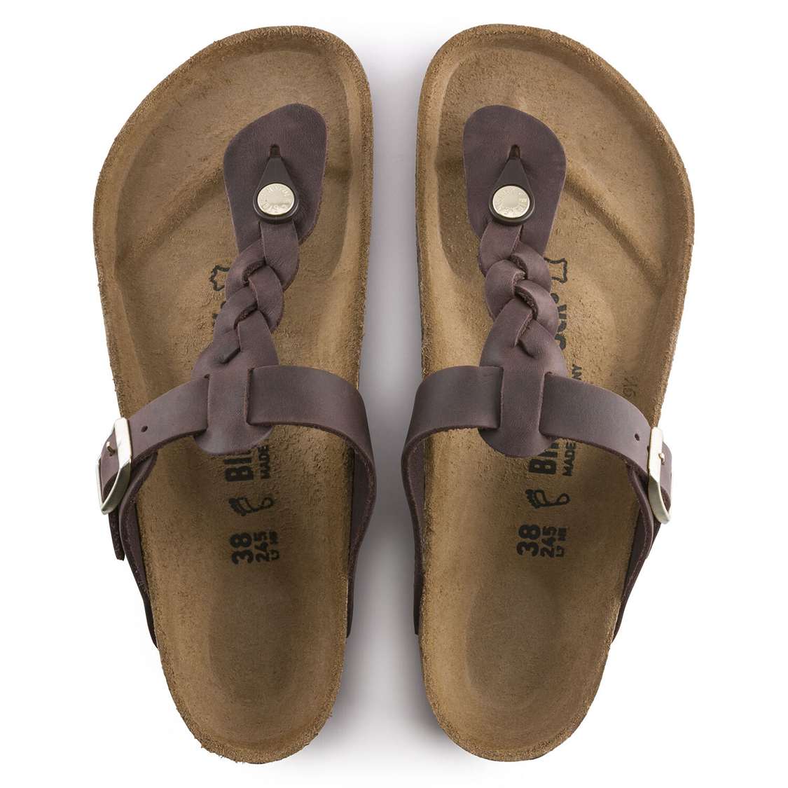 Brown Birkenstock Gizeh Oiled Leather Women's Thong | x8izetxHrkp