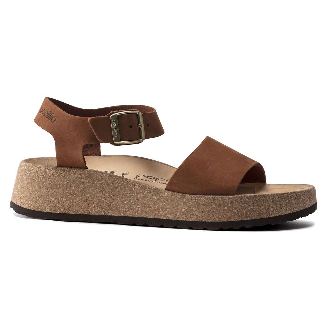 Brown Birkenstock Glenda Nubuck Leather Women's Platforms Sandals | SRLttoPDn4N