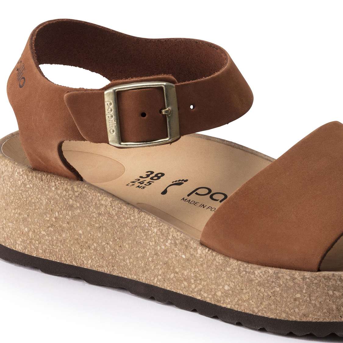 Brown Birkenstock Glenda Nubuck Leather Women's Platforms Sandals | SRLttoPDn4N