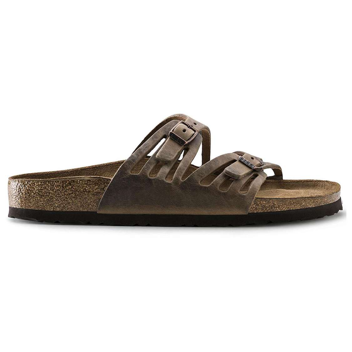 Brown Birkenstock Granada Soft Footbed Oiled Leather Women's Two Strap Sandals | 1qEIX6TPj7N