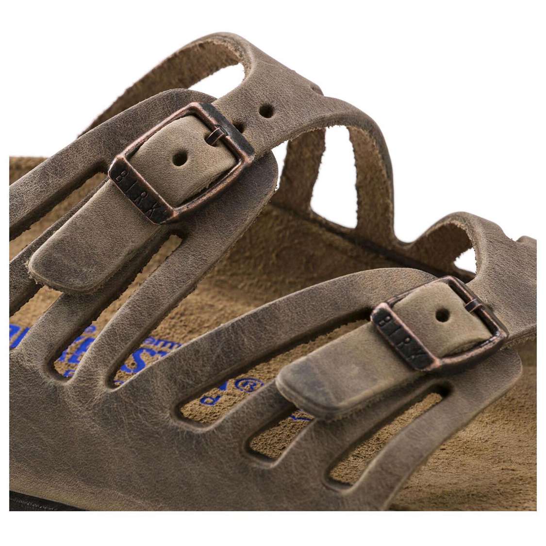 Brown Birkenstock Granada Soft Footbed Oiled Leather Women's Two Strap Sandals | 1qEIX6TPj7N