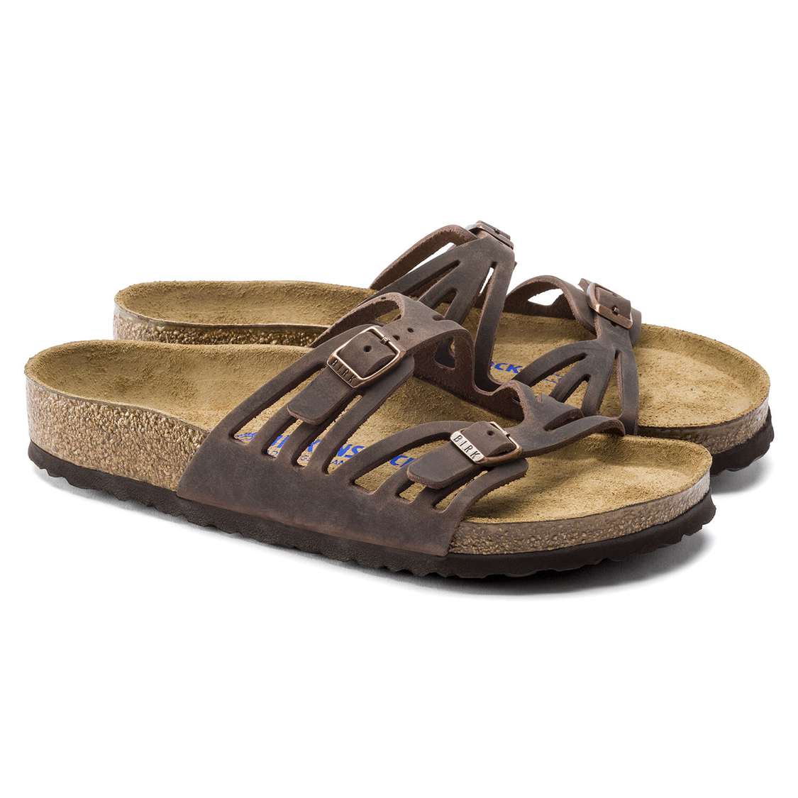 Brown Birkenstock Granada Soft Footbed Oiled Leather Women's Multi Strap Sandals | B2rNijvgy2i