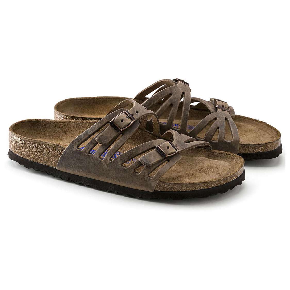 Brown Birkenstock Granada Soft Footbed Oiled Leather Women's Multi Strap Sandals | eKEpVAyf9q5