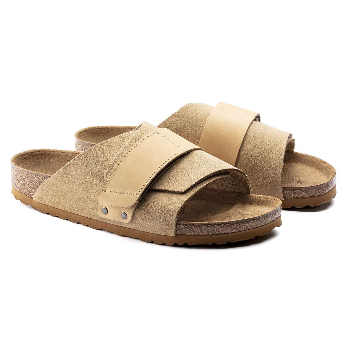 Brown Birkenstock Kyoto Nubuck/Suede Leather Women's One Strap Sandals | 8wwrMbk3BTR