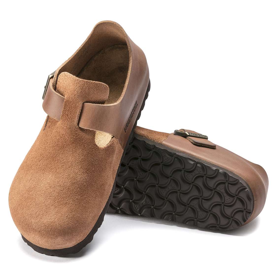 Brown Birkenstock London Oiled Leather/Suede Leather Women's Low Shoes | nULrPwtoR2l