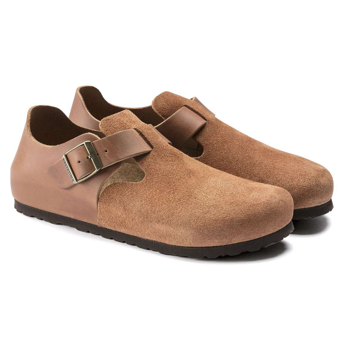 Brown Birkenstock London Oiled Leather/Suede Leather Men's Low Shoes | yX8O8TEXZmu