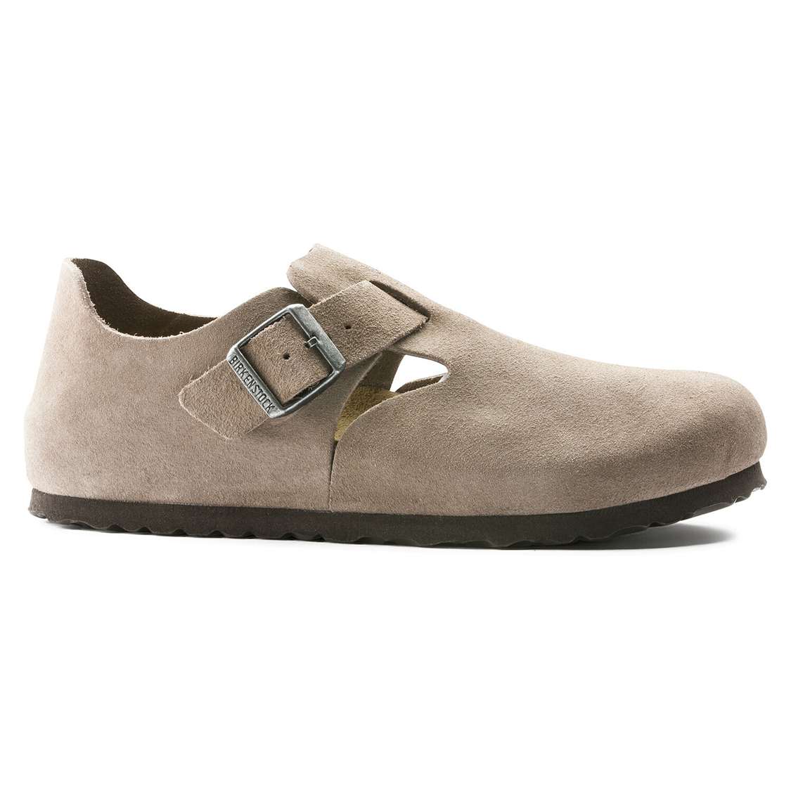 Brown Birkenstock London Suede Leather Men's Low Shoes | SElTuktwvZU