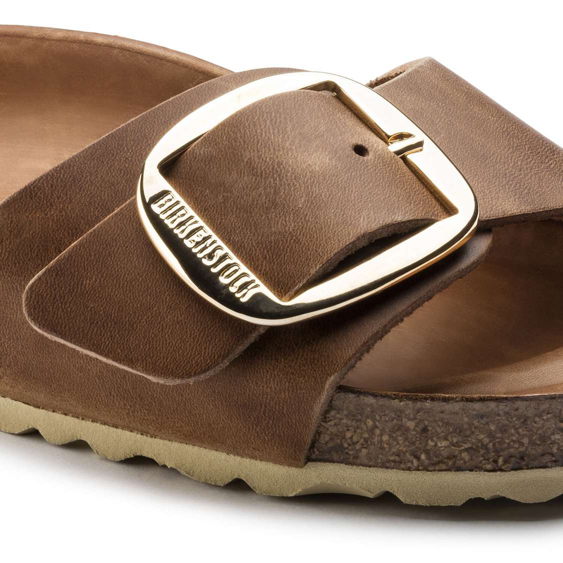 Brown Birkenstock Madrid Big Buckle Oiled Leather Women's One Strap Sandals | MBFDHabQZDv