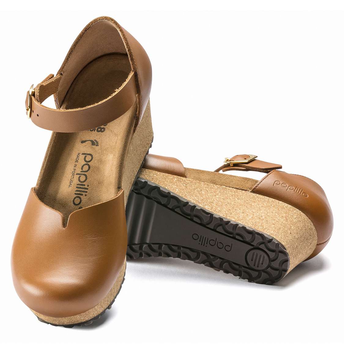 Brown Birkenstock Mary Leather Women's Wedges Sandals | MN8frStftqa