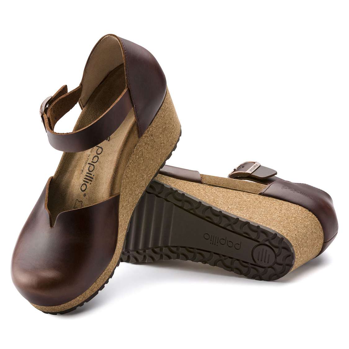 Brown Birkenstock Mary Leather Women's Wedges Sandals | MUOAOVDcsNN