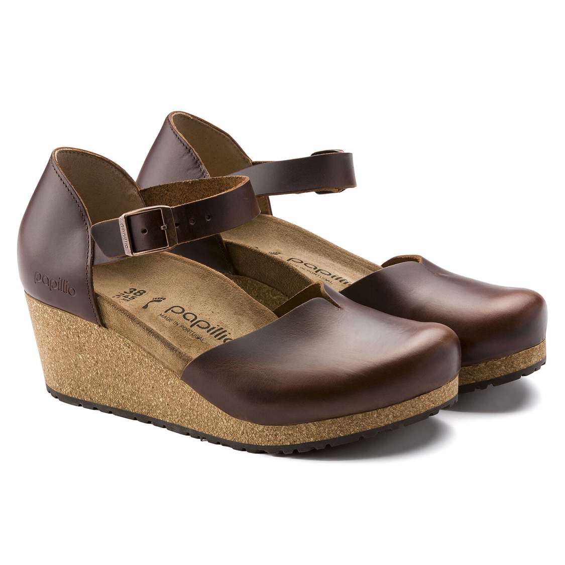 Brown Birkenstock Mary Leather Women's Wedges Sandals | MUOAOVDcsNN