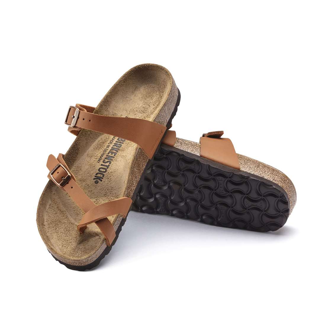 Brown Birkenstock Mayari Birko-Flor Men's Two Strap Sandals | FRP6G81fkra