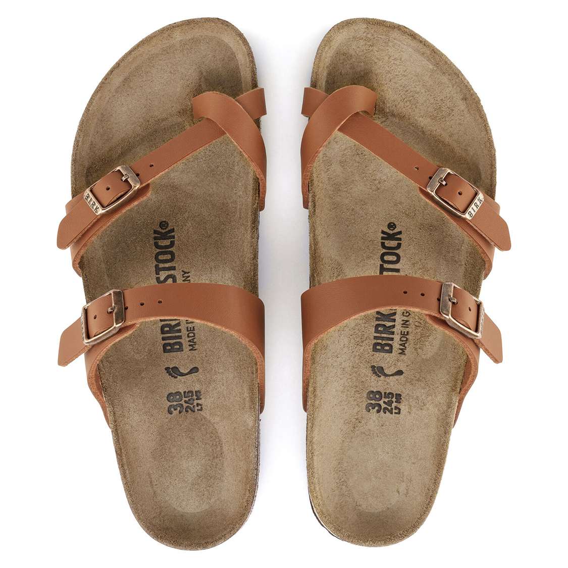 Brown Birkenstock Mayari Birko-Flor Men's Two Strap Sandals | FRP6G81fkra