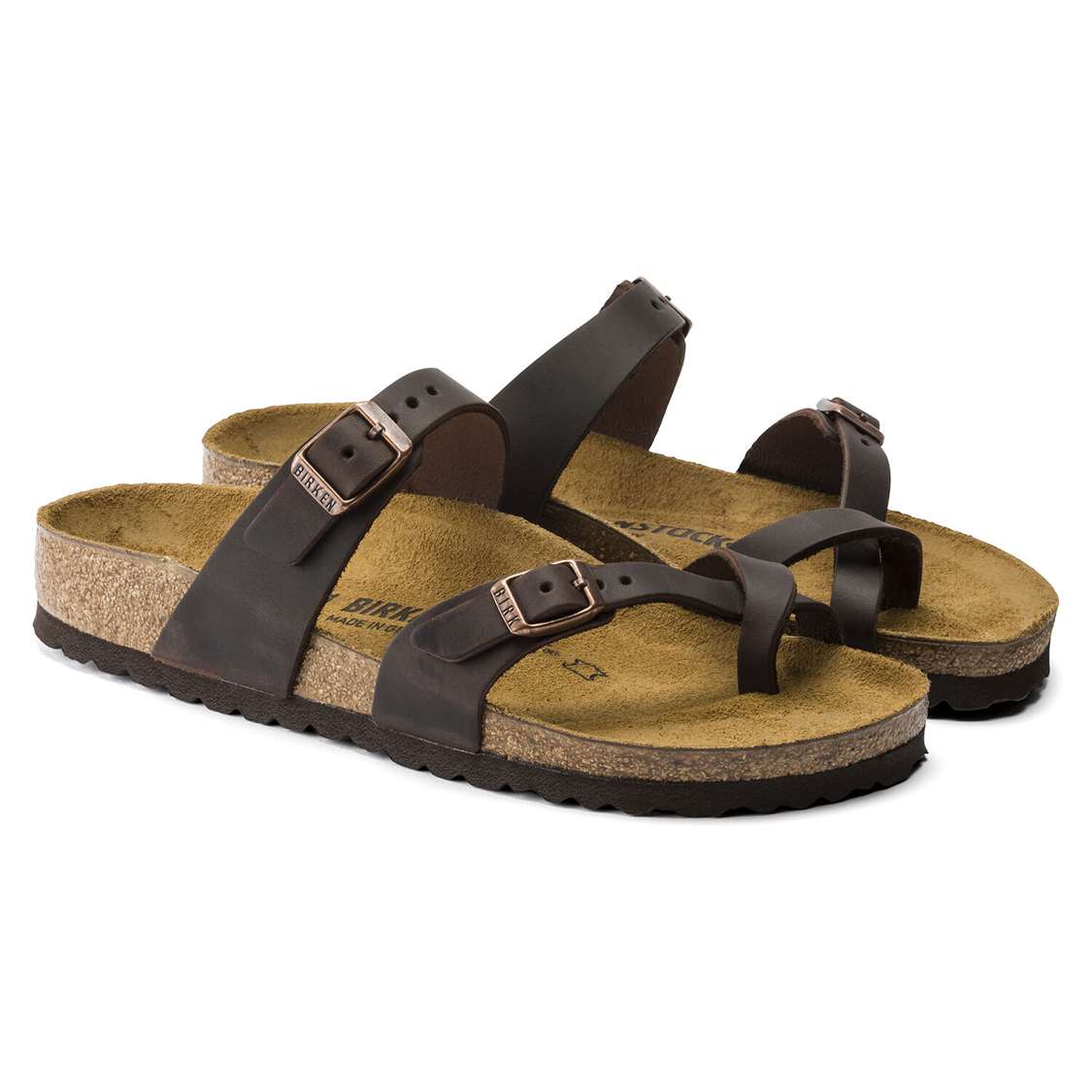 Brown Birkenstock Mayari Oiled Leather Women's Thong | K7IBsG2hMQg