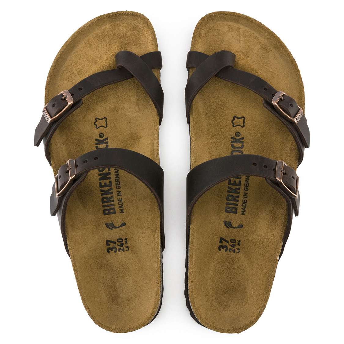 Brown Birkenstock Mayari Oiled Leather Women's Two Strap Sandals | LnpeEyFvXd8