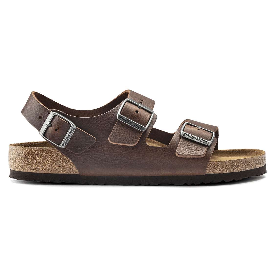 Brown Birkenstock Milano Leather Men's Back Strap Sandals | dNquZ4EkXoU