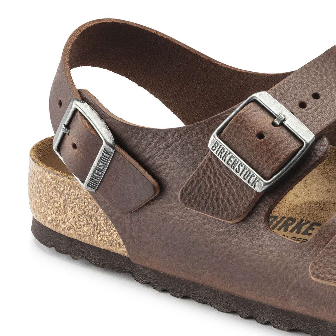 Brown Birkenstock Milano Leather Men's Back Strap Sandals | dNquZ4EkXoU