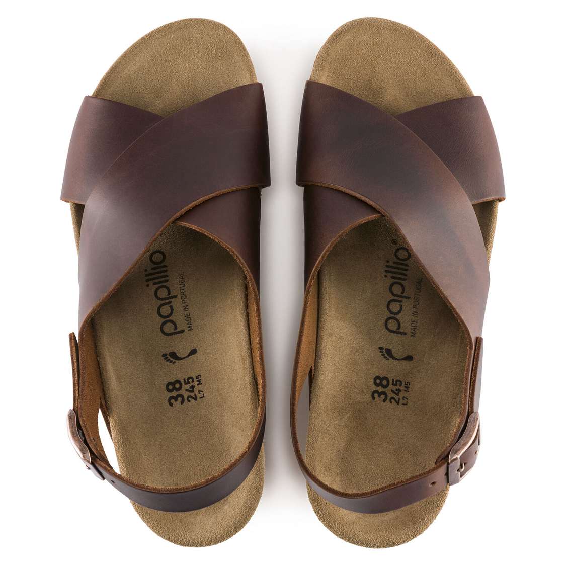 Brown Birkenstock Samira Leather Women's Two Strap Sandals | G44uKKH72tB