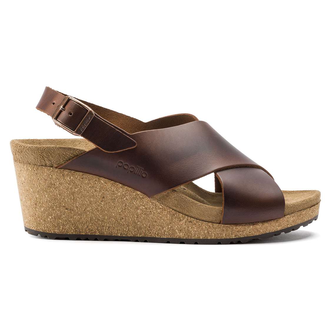 Brown Birkenstock Samira Leather Women's Wedges Sandals | RqV26uRm9RZ