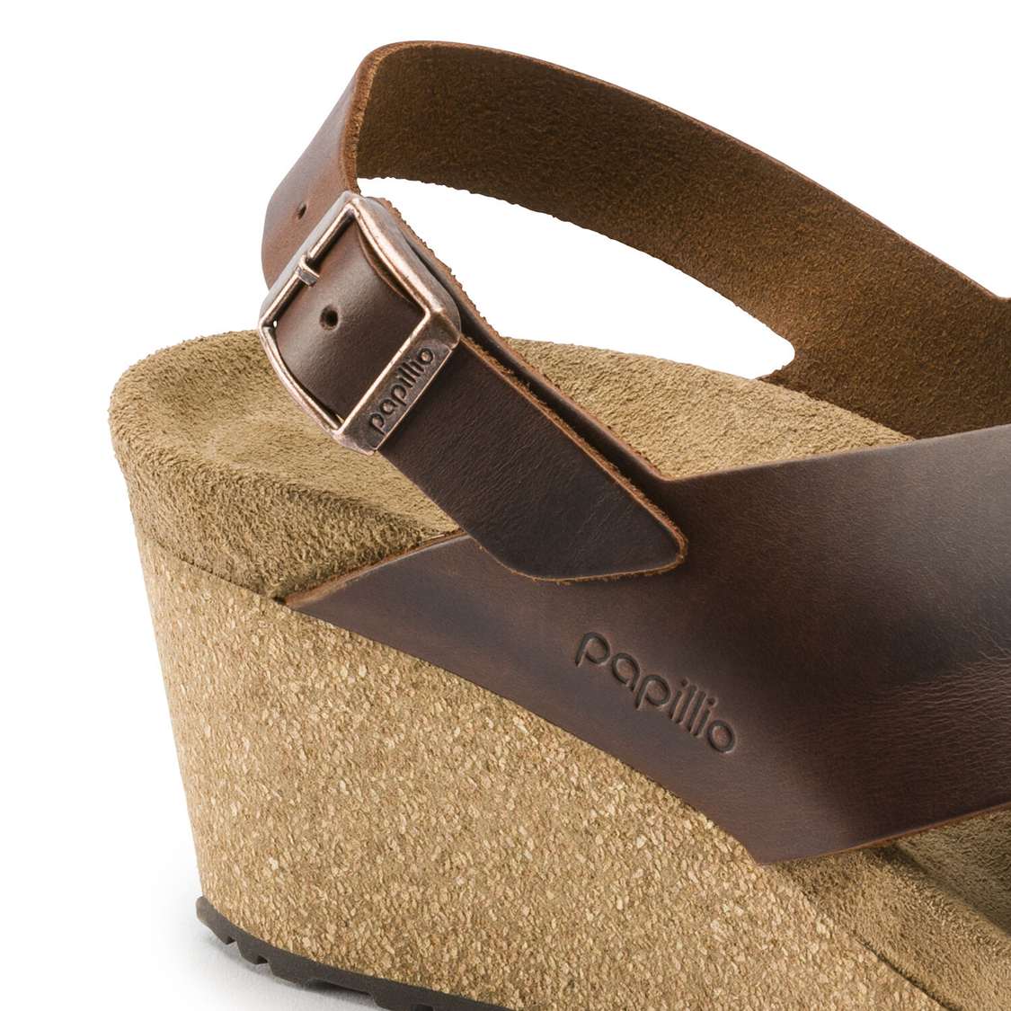 Brown Birkenstock Samira Leather Women's Wedges Sandals | RqV26uRm9RZ