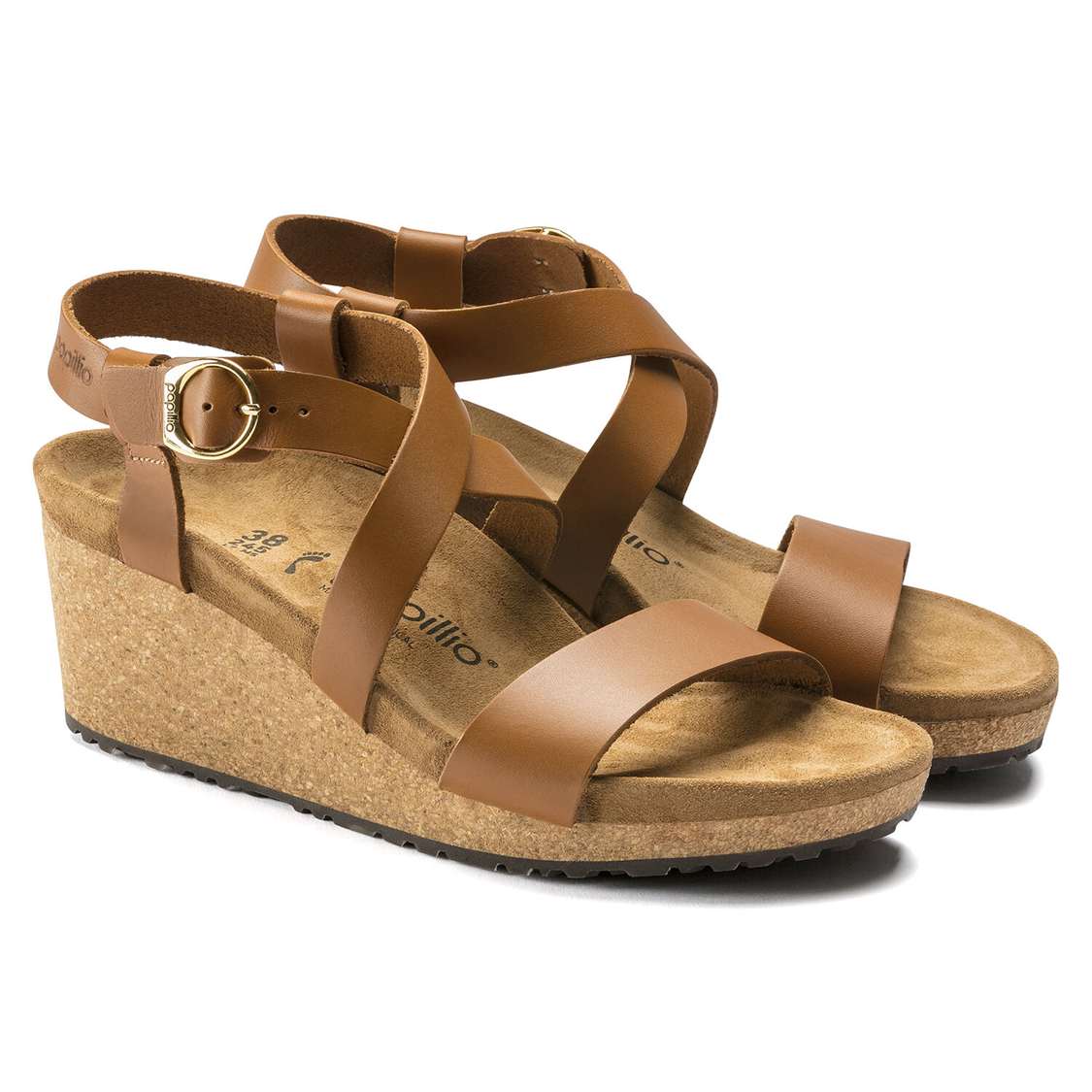 Brown Birkenstock Sibyl Leather Women's Back Strap Sandals | 5AVkKo27bDS