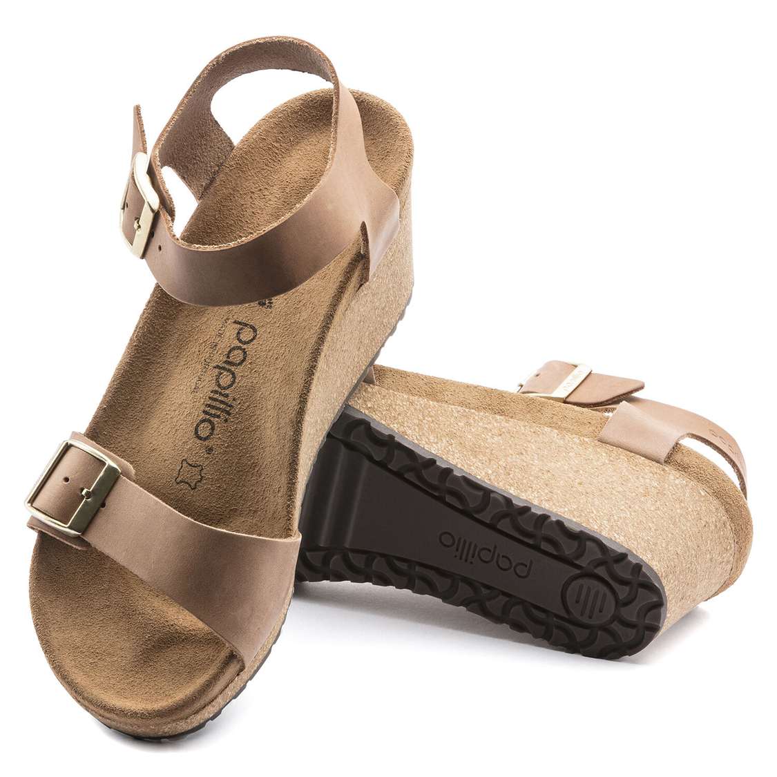 Brown Birkenstock Soley Oiled Leather Women's Two Strap Sandals | 8updvQ8KMN8