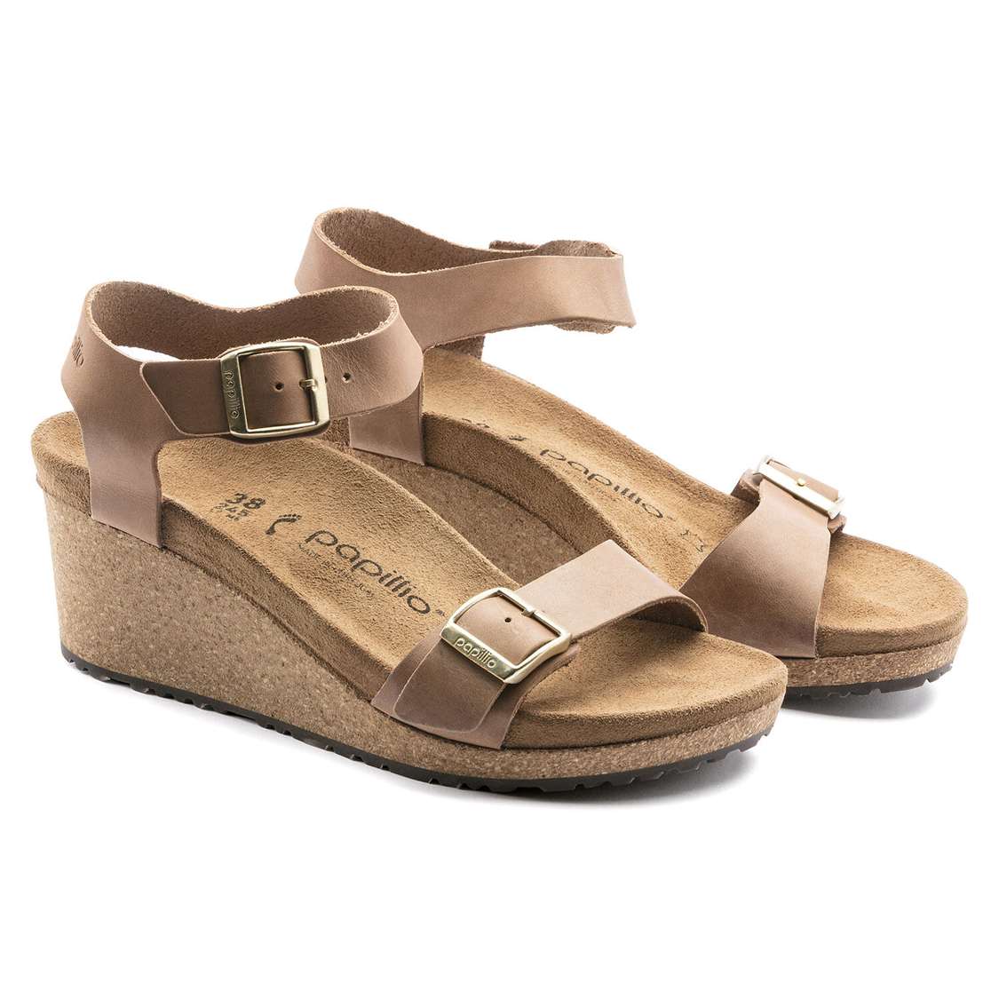 Brown Birkenstock Soley Oiled Leather Women's Two Strap Sandals | 8updvQ8KMN8