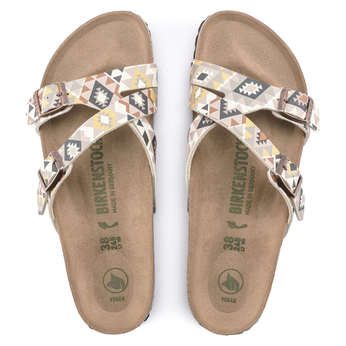 Brown Birkenstock Yao Vegan Birko-Flor Women's Two Strap Sandals | 1lN1m9dWfWw