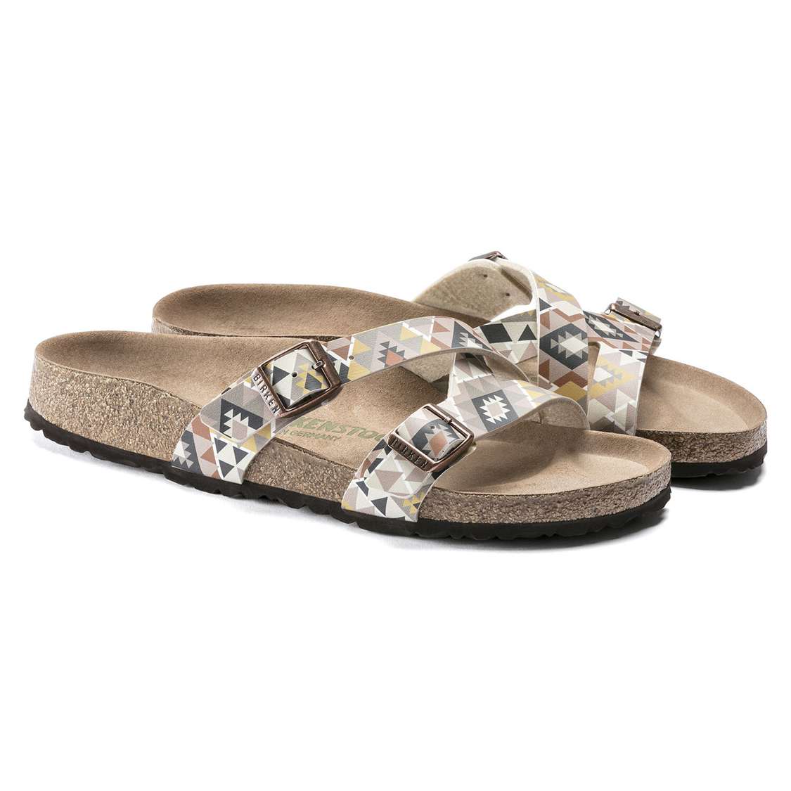 Brown Birkenstock Yao Vegan Birko-Flor Women's Two Strap Sandals | 1lN1m9dWfWw