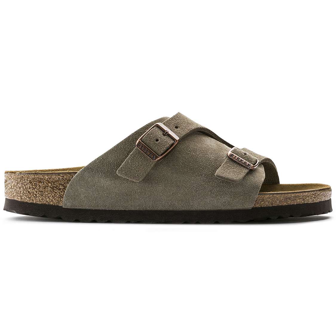 Brown Birkenstock Zürich Suede Leather Women's One Strap Sandals | AsNqzQpE8T6