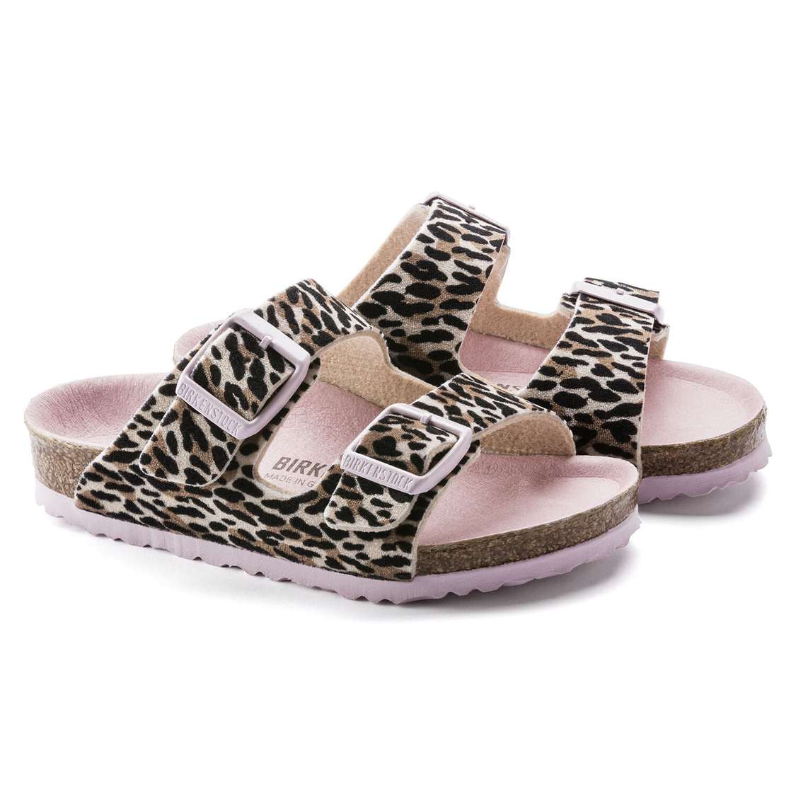 Brown Rose Birkenstock Arizona Textile Kids' Girls Sandals | 3cAxa5rMwlV