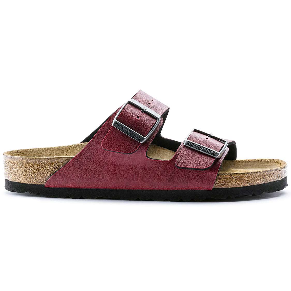 Burgundy Birkenstock Arizona Birko-Flor Men's Two Strap Sandals | dH4zG8MacZA