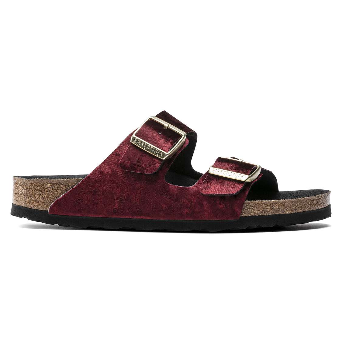 Burgundy Birkenstock Arizona Textile Women's Two Strap Sandals | oTHX8XSzLJF