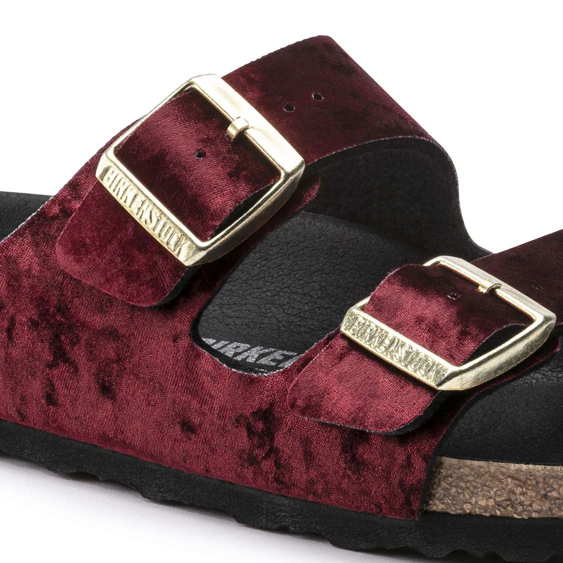 Burgundy Birkenstock Arizona Textile Women's Two Strap Sandals | oTHX8XSzLJF