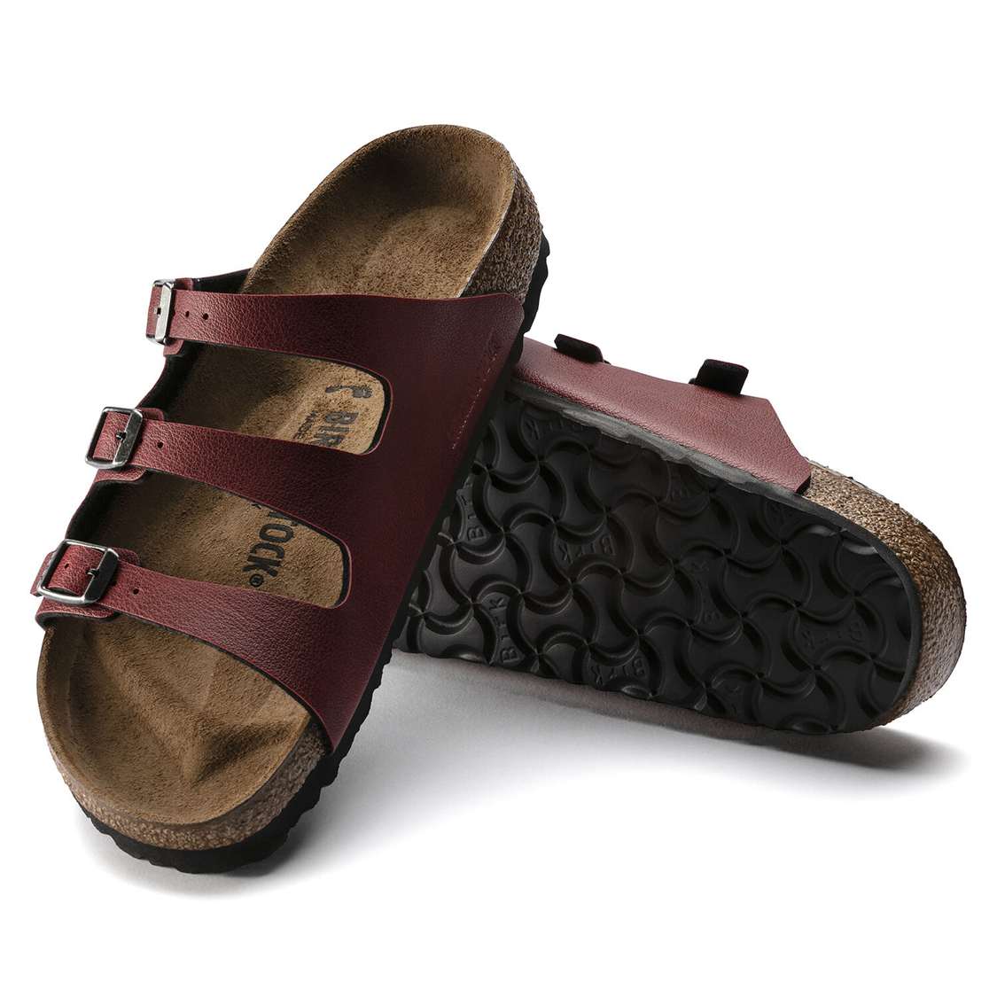 Burgundy Birkenstock Florida Fresh Birko-Flor Women's Multi Strap Sandals | lLJQFndZMyi