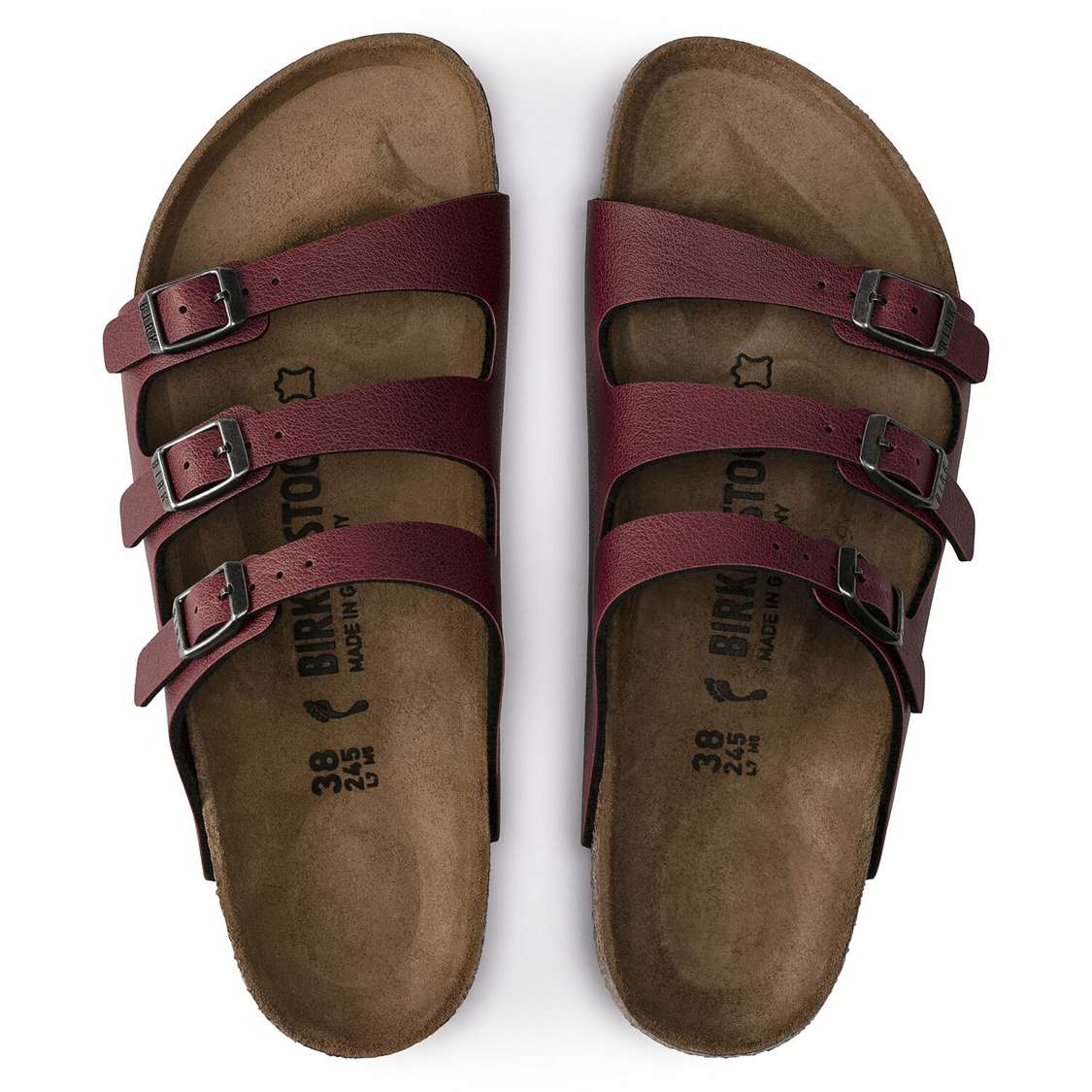 Burgundy Birkenstock Florida Fresh Birko-Flor Women's Multi Strap Sandals | lLJQFndZMyi