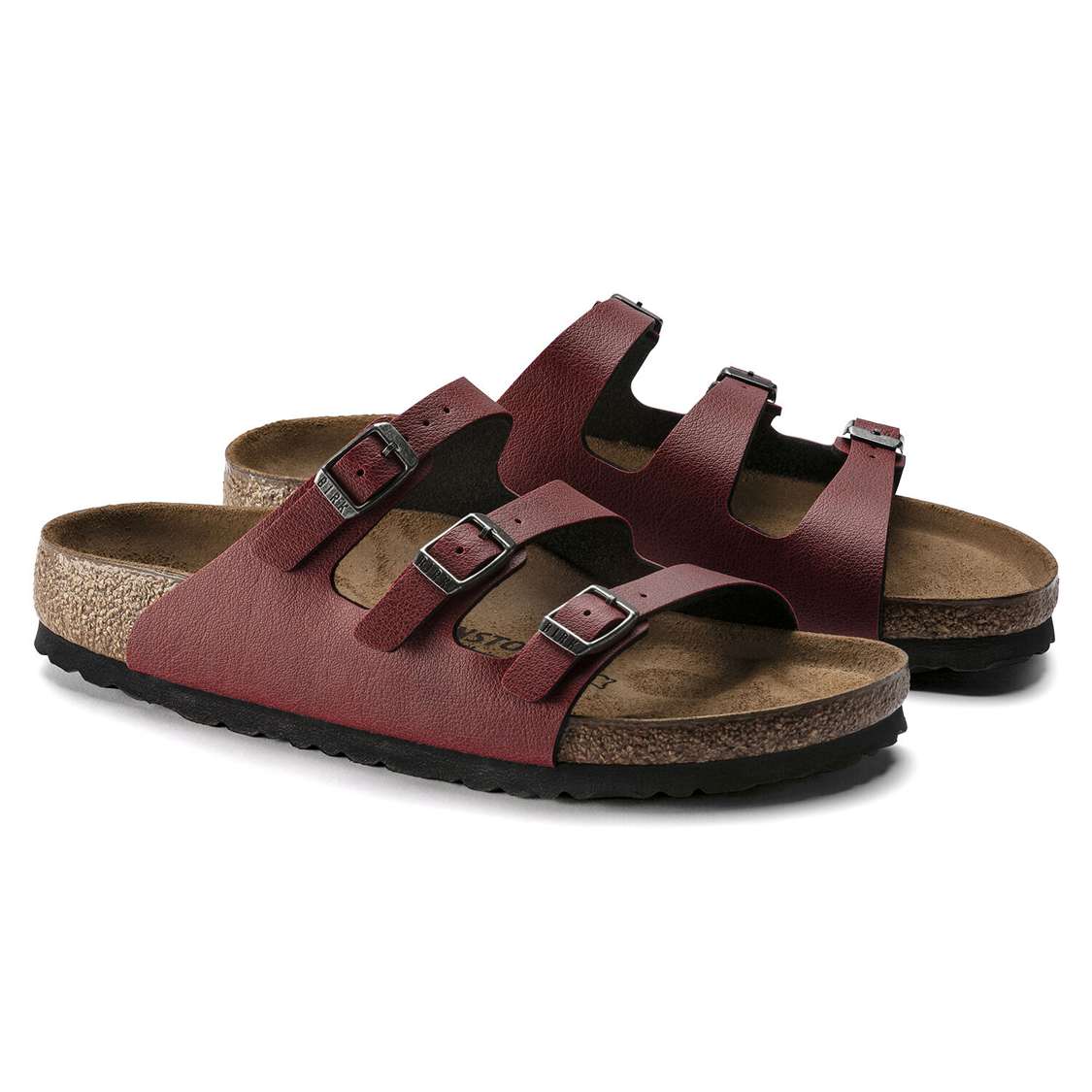 Burgundy Birkenstock Florida Fresh Birko-Flor Women's Multi Strap Sandals | lLJQFndZMyi