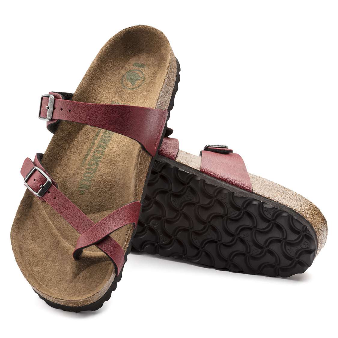 Burgundy Birkenstock Mayari Vegan Birko-Flor Women's Thong | EJrivmcIpkh