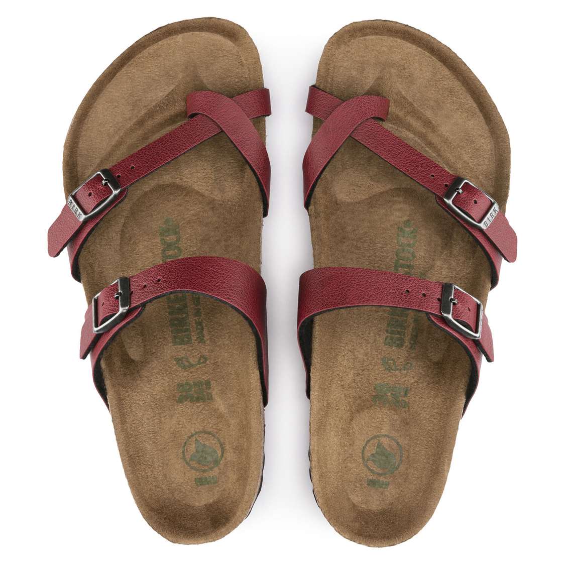 Burgundy Birkenstock Mayari Vegan Birko-Flor Women's Thong | EJrivmcIpkh