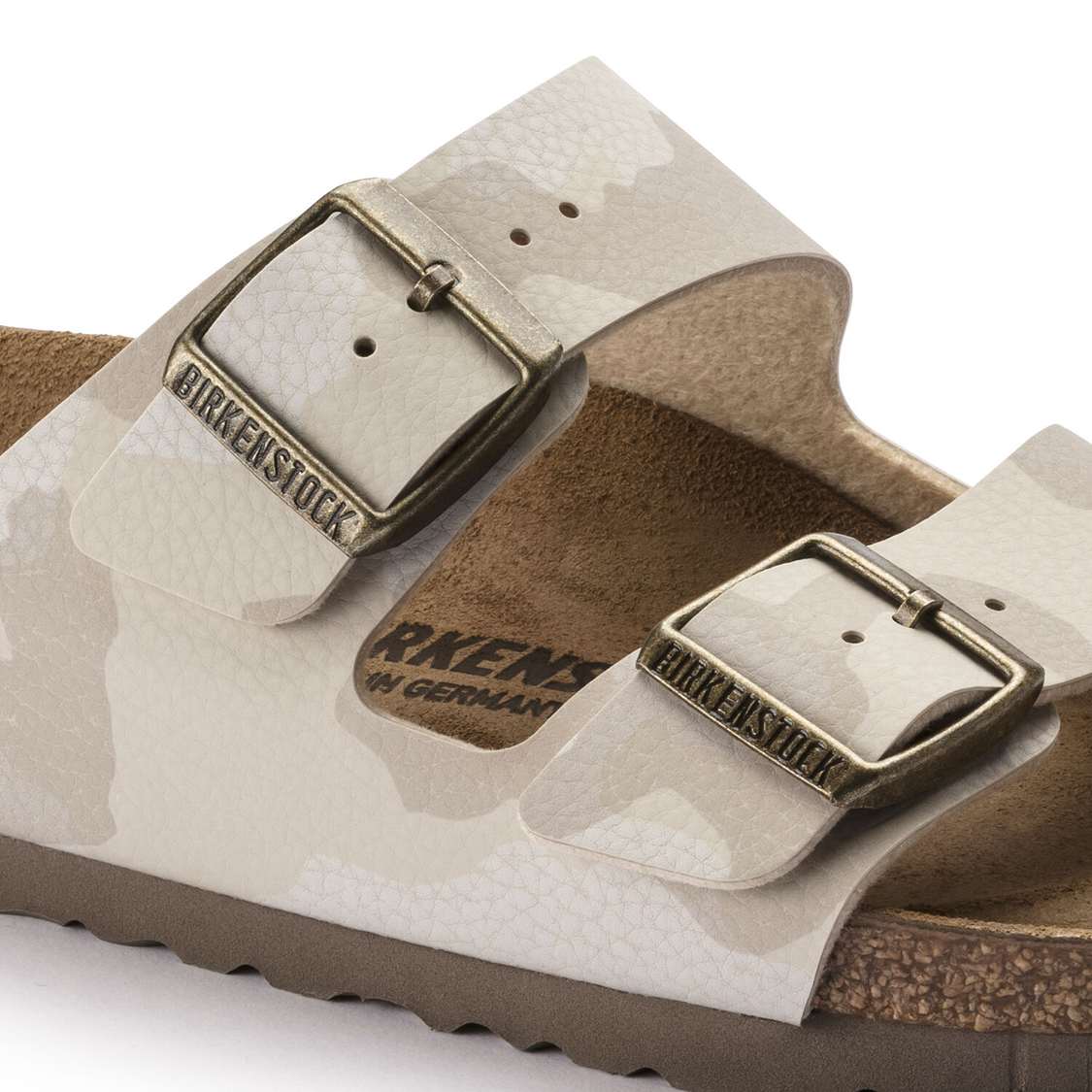 Camo Birkenstock Arizona Birko-Flor Women's Two Strap Sandals | 7zWN2jwE2OQ