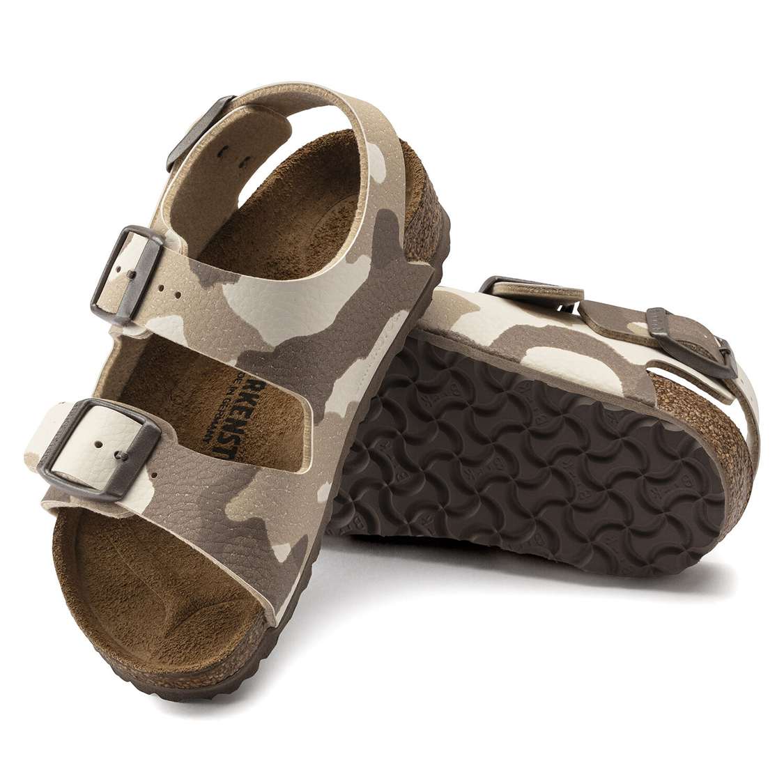 Camo Birkenstock Milano Birko-Flor Kids' Boys Sandals | VHuMdLJvGYs