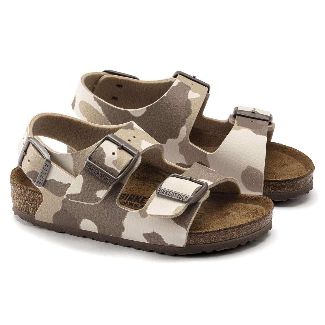 Camo Birkenstock Milano Birko-Flor Kids' Boys Sandals | VHuMdLJvGYs