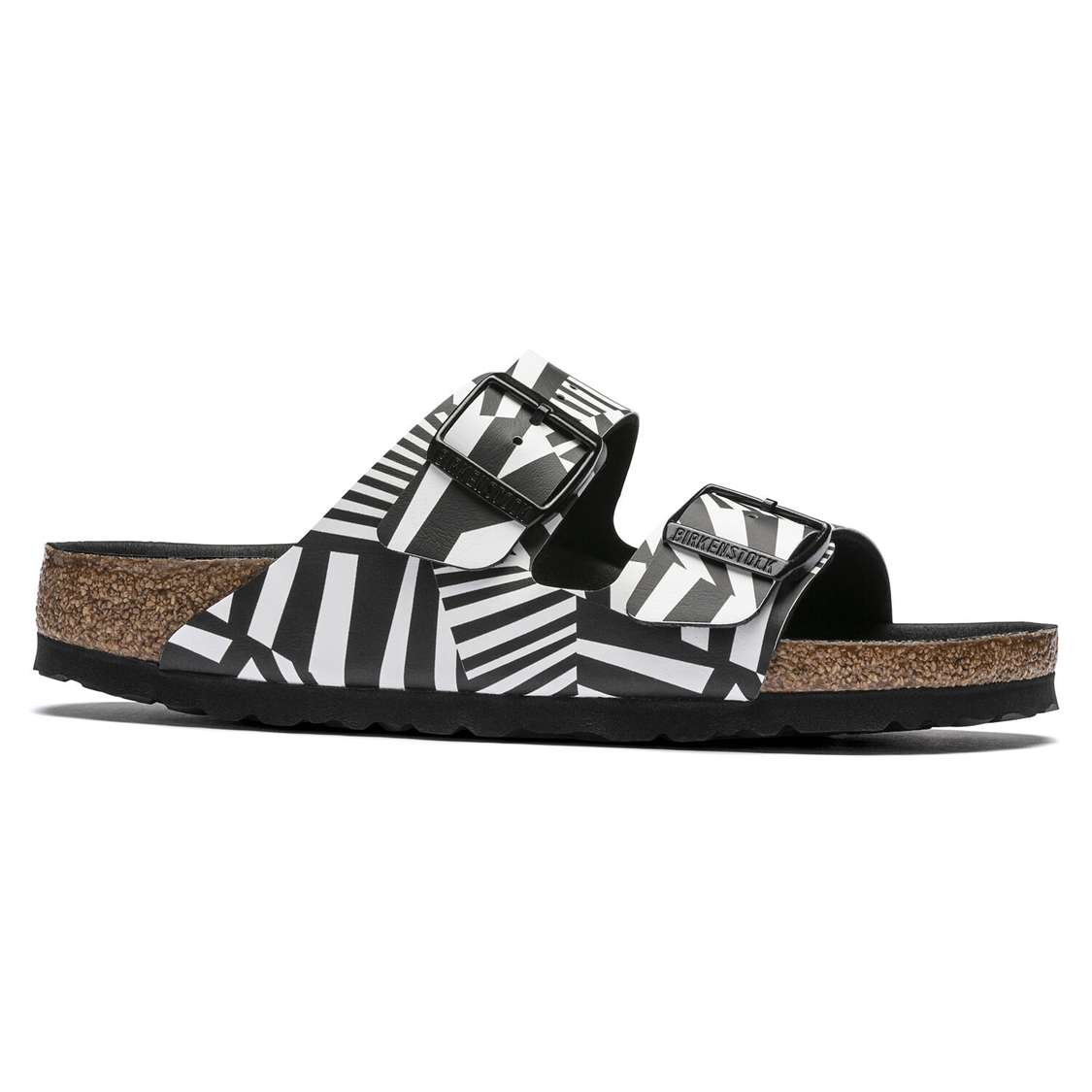 Camo Black White Birkenstock Arizona Birko-Flor Women's Two Strap Sandals | YU2aE2EBe5B